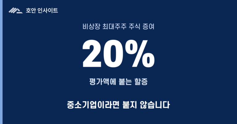 주식증여세, 할증 20%와 공제 5천만 원으로 갈린다